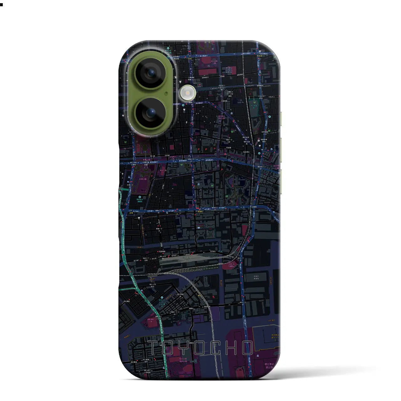 【東陽町(東京都)】地図柄iPhoneケース(バックカバータイプ)