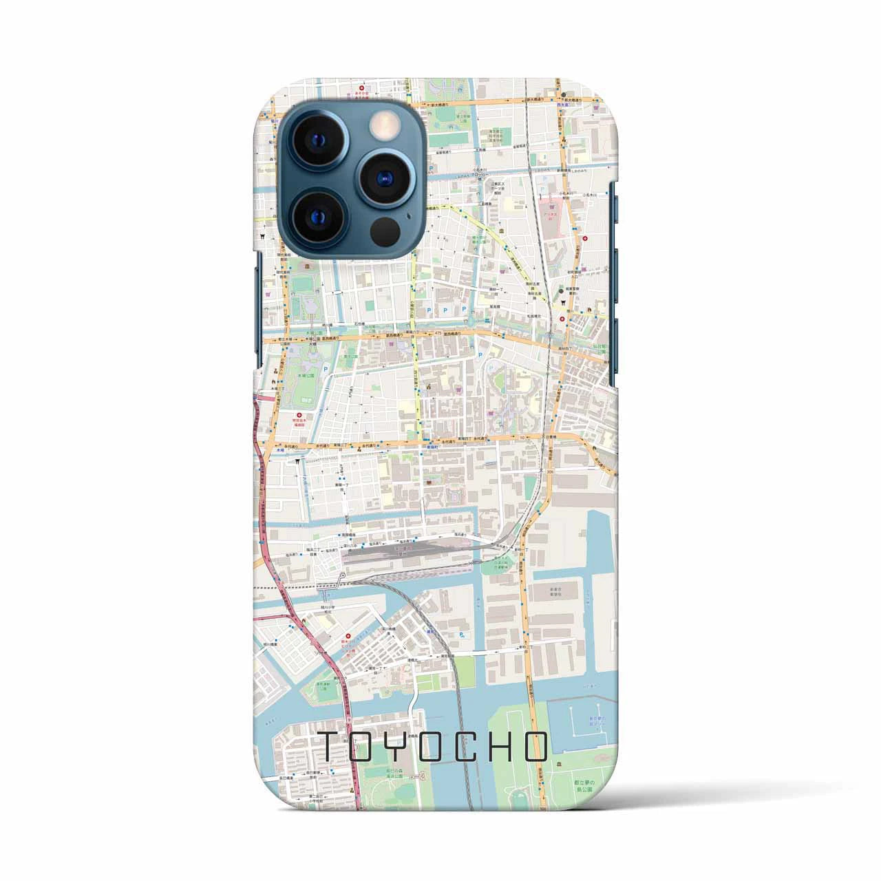 【東陽町(東京都)】地図柄iPhoneケース(バックカバータイプ)