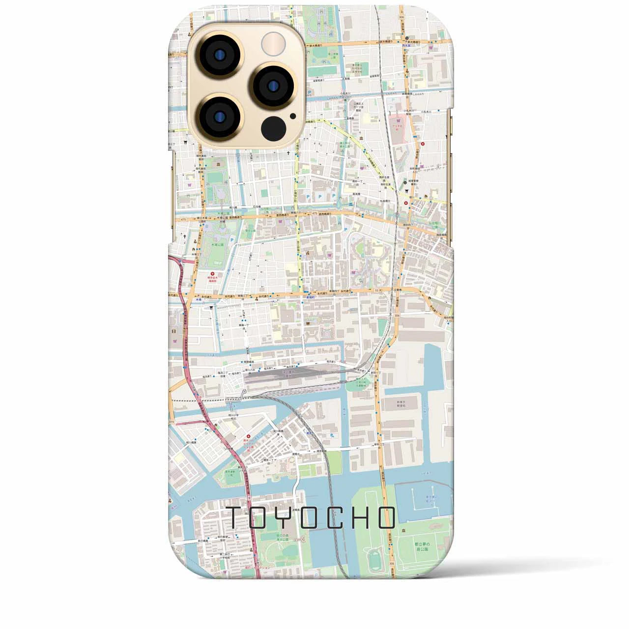 【東陽町(東京都)】地図柄iPhoneケース(バックカバータイプ)