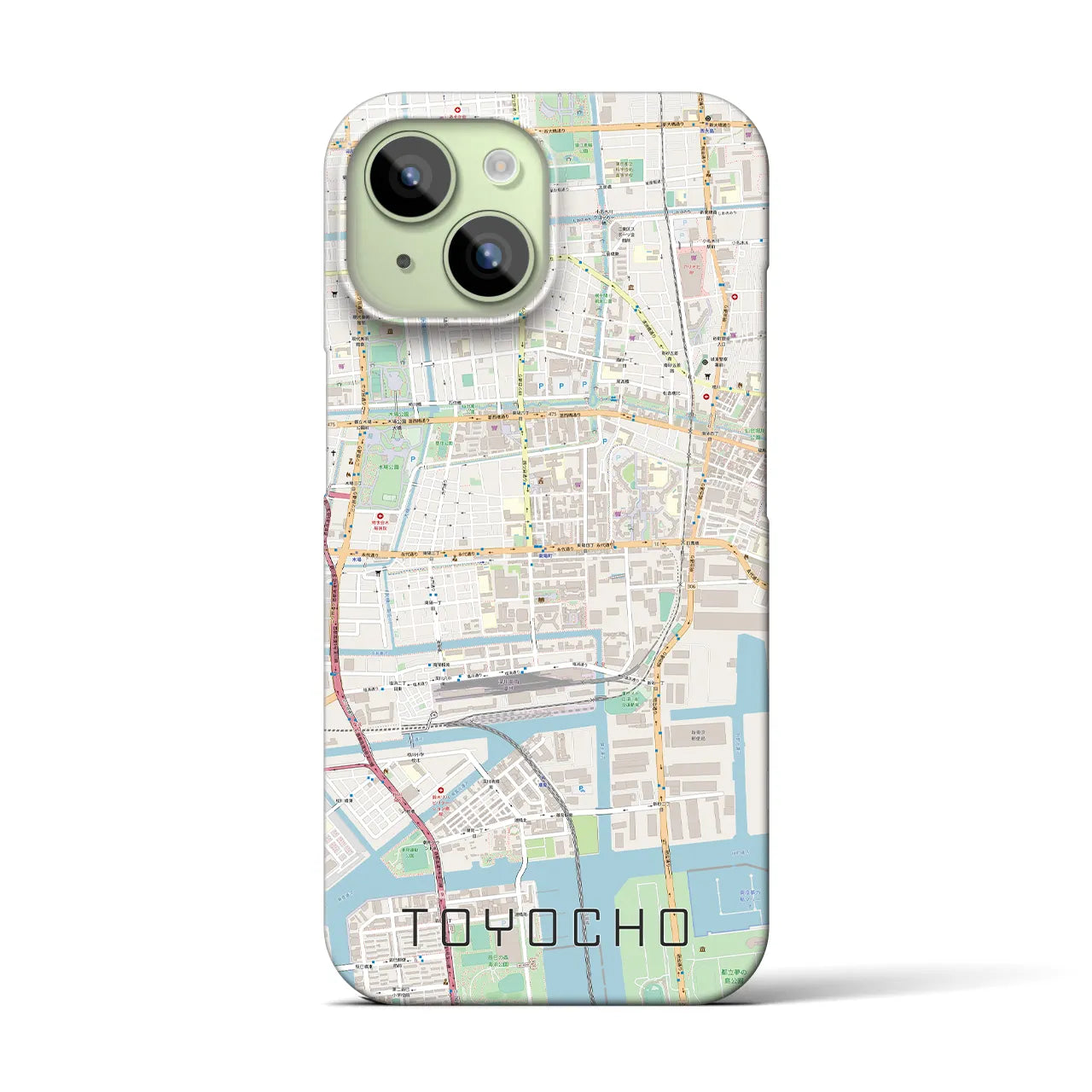 【東陽町(東京都)】地図柄iPhoneケース(バックカバータイプ)