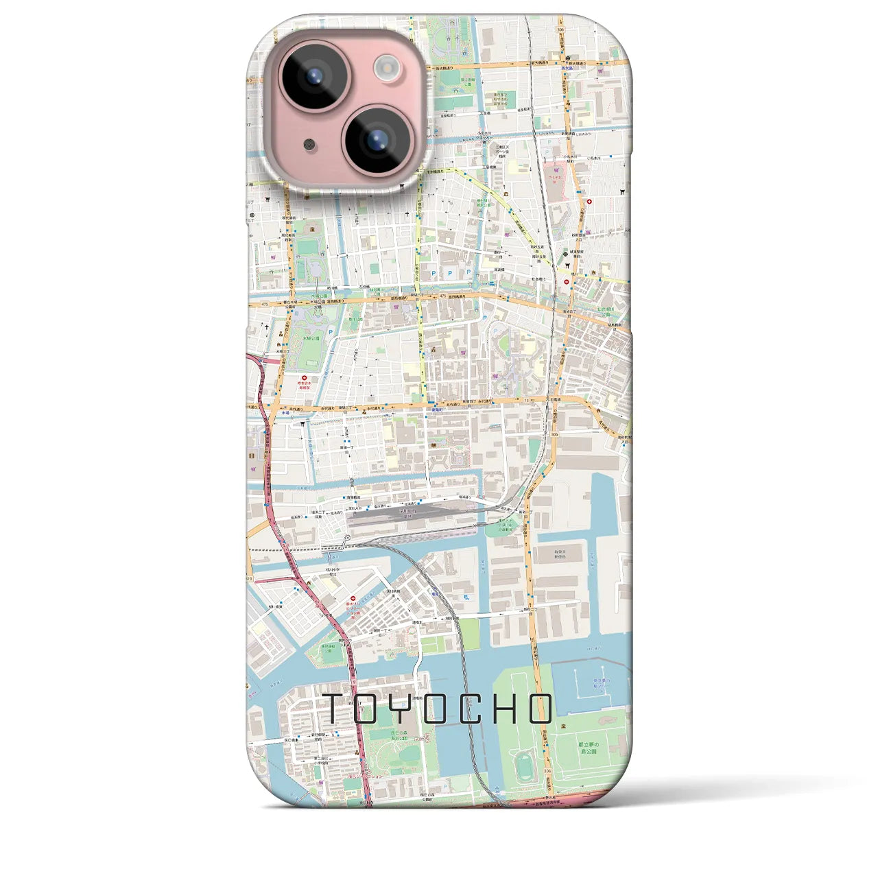 【東陽町(東京都)】地図柄iPhoneケース(バックカバータイプ)