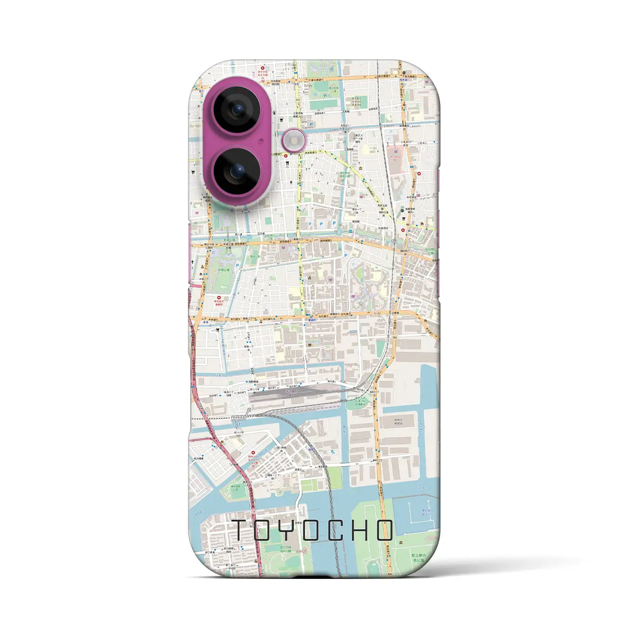 【東陽町(東京都)】地図柄iPhoneケース(バックカバータイプ)