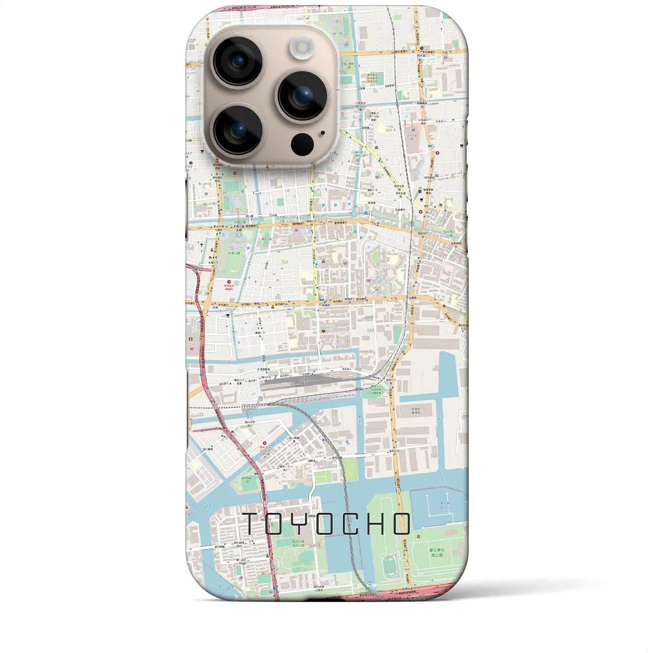 【東陽町(東京都)】地図柄iPhoneケース(バックカバータイプ)