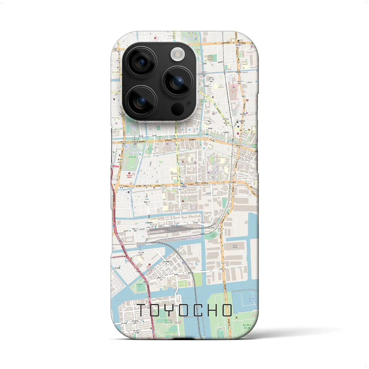 【東陽町(東京都)】地図柄iPhoneケース(バックカバータイプ)