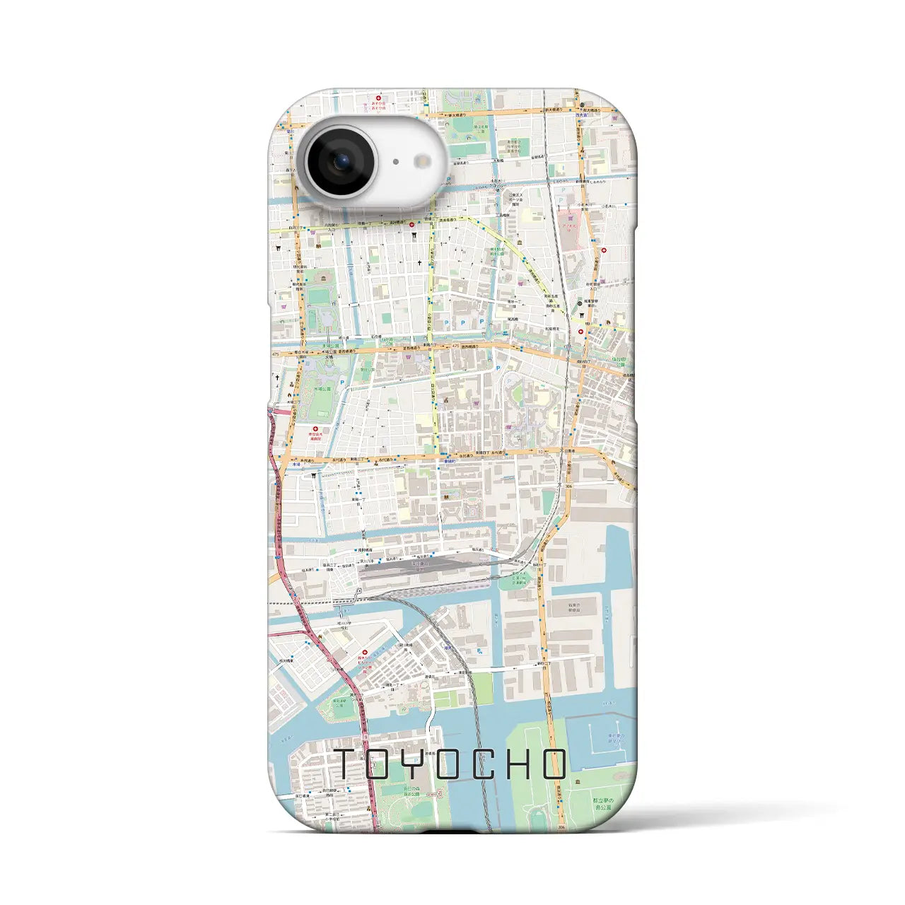 【東陽町(東京都)】地図柄iPhoneケース(バックカバータイプ)