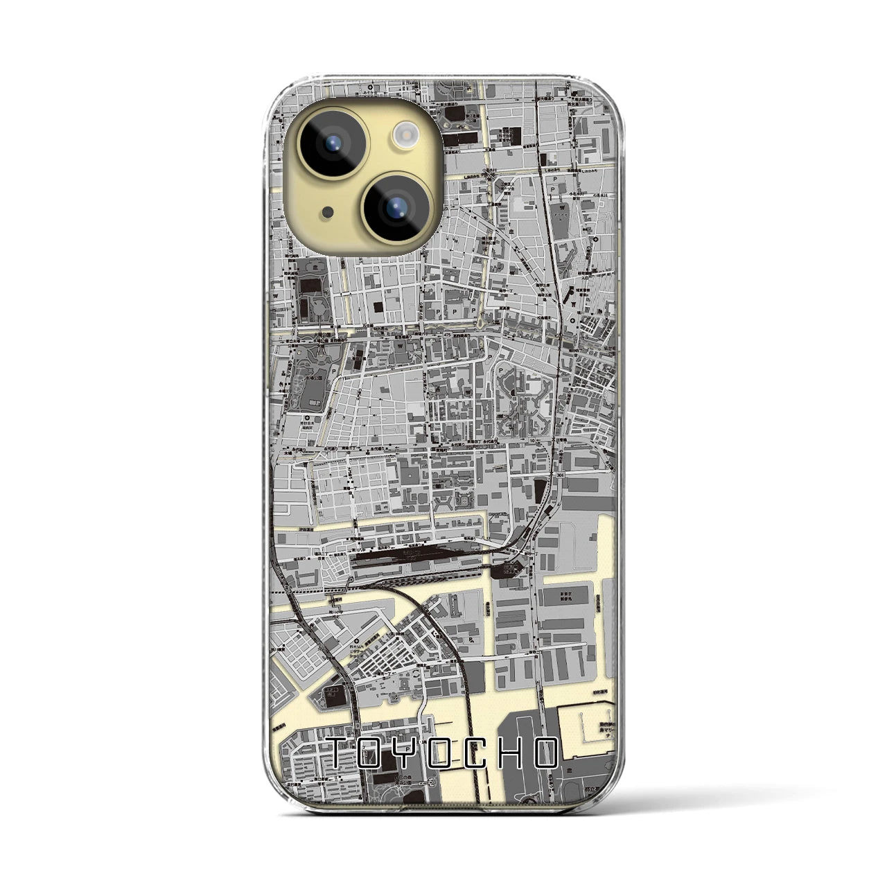 【東陽町(東京都)】地図柄iPhoneケース(クリアタイプ)