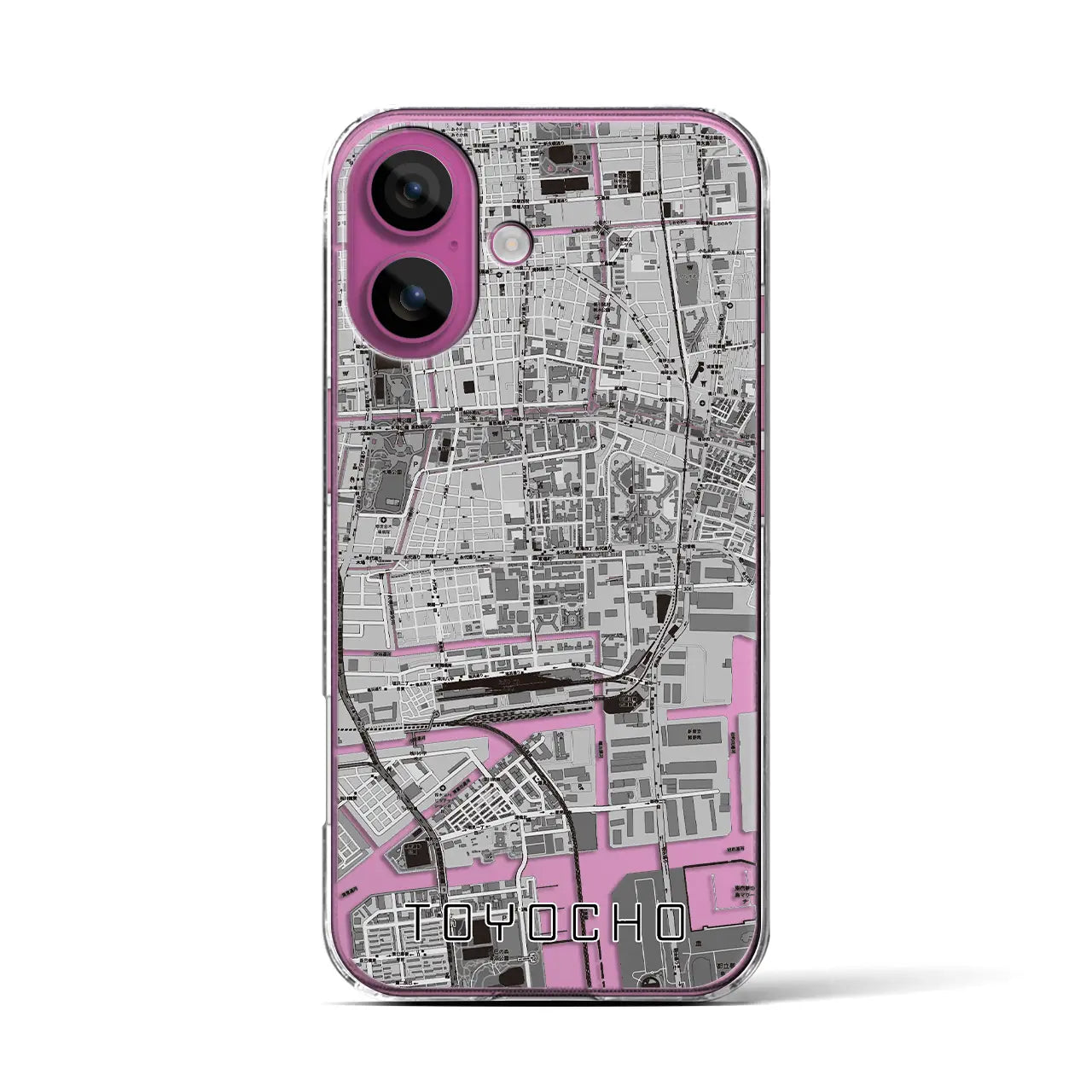 【東陽町(東京都)】地図柄iPhoneケース(クリアタイプ)