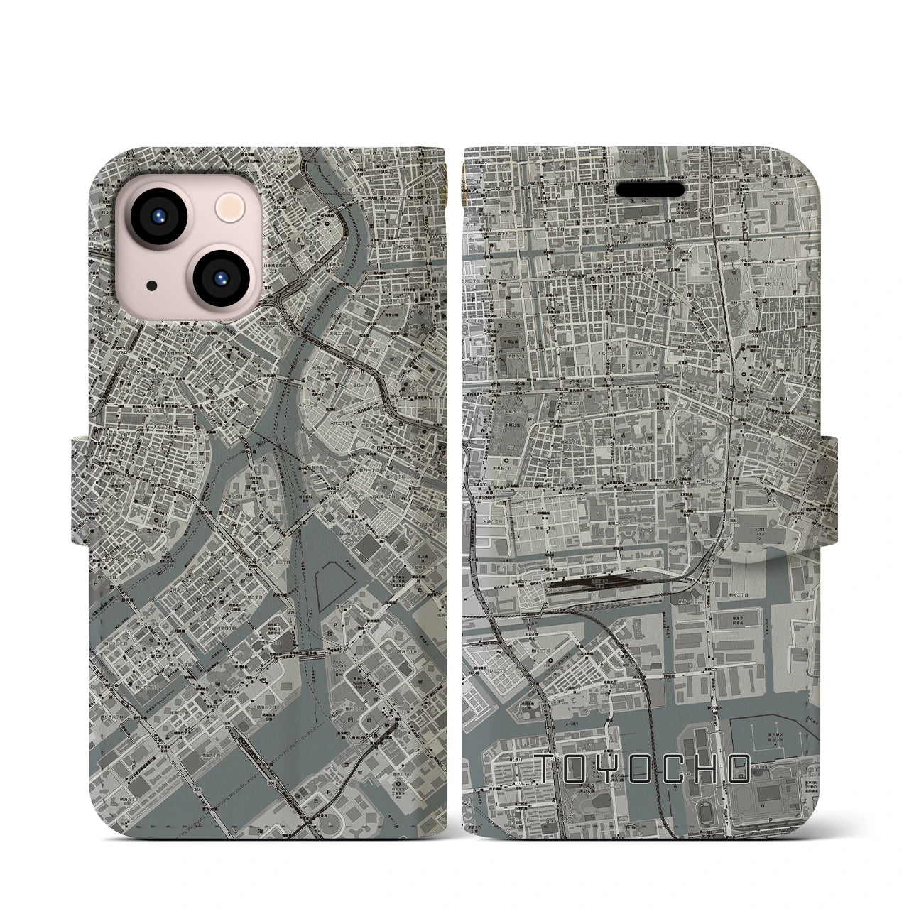 【東陽町(東京都)】地図柄iPhoneケース(手帳タイプ)