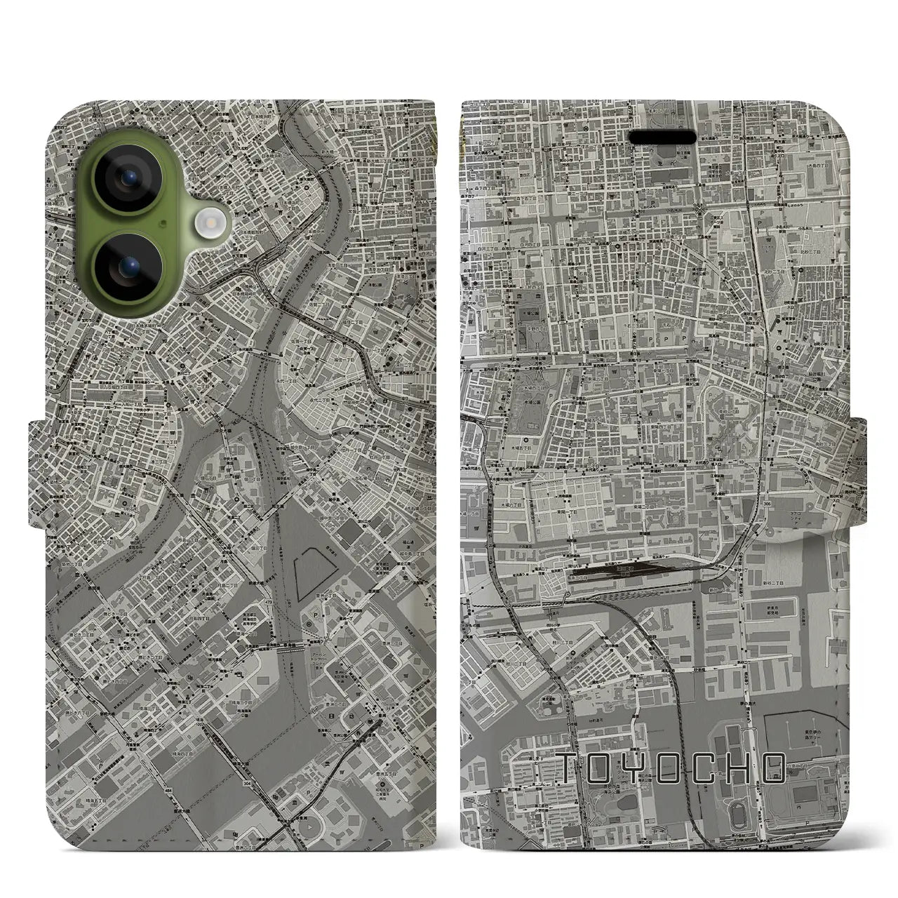 【東陽町(東京都)】地図柄iPhoneケース(手帳タイプ)