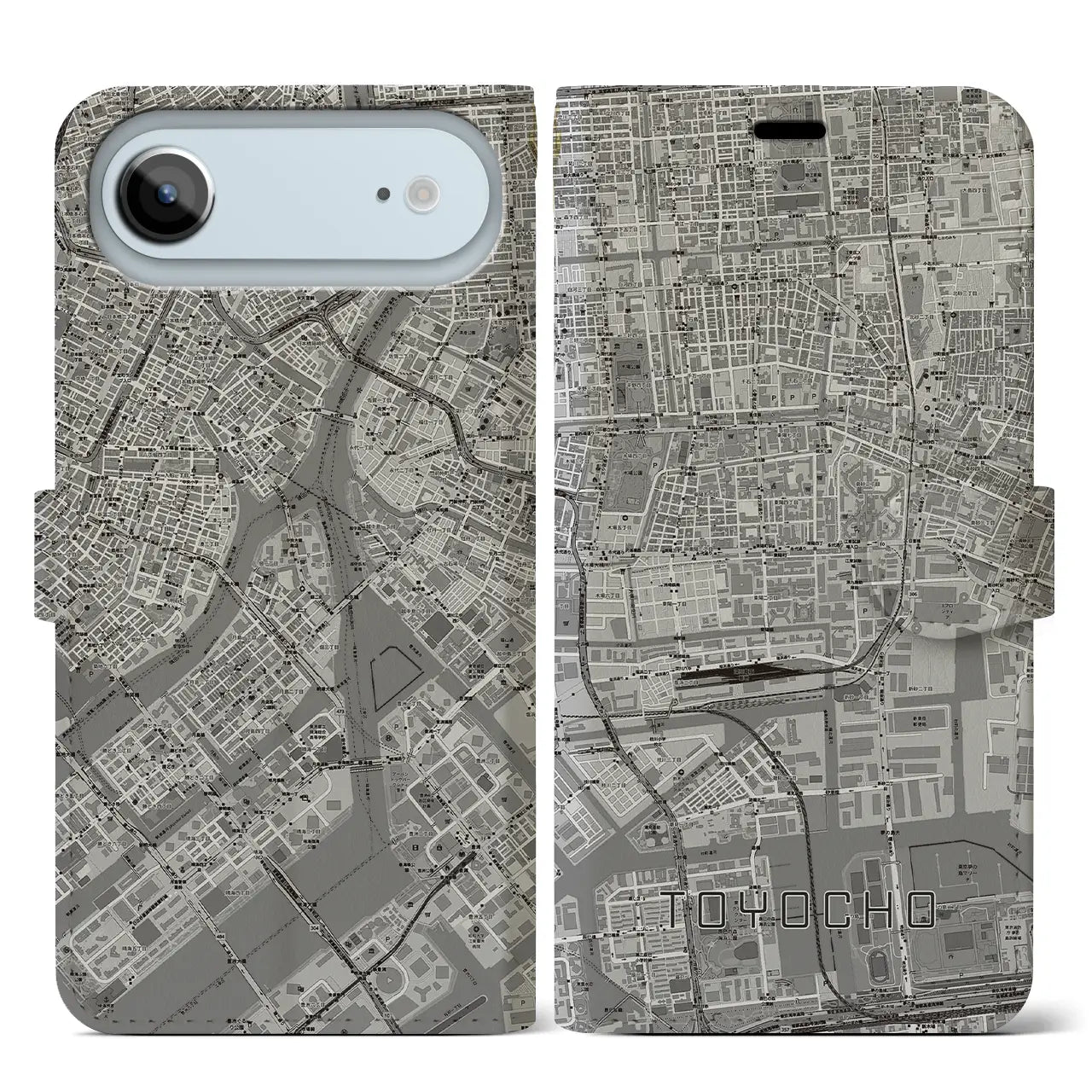 【東陽町(東京都)】地図柄iPhoneケース(手帳タイプ)