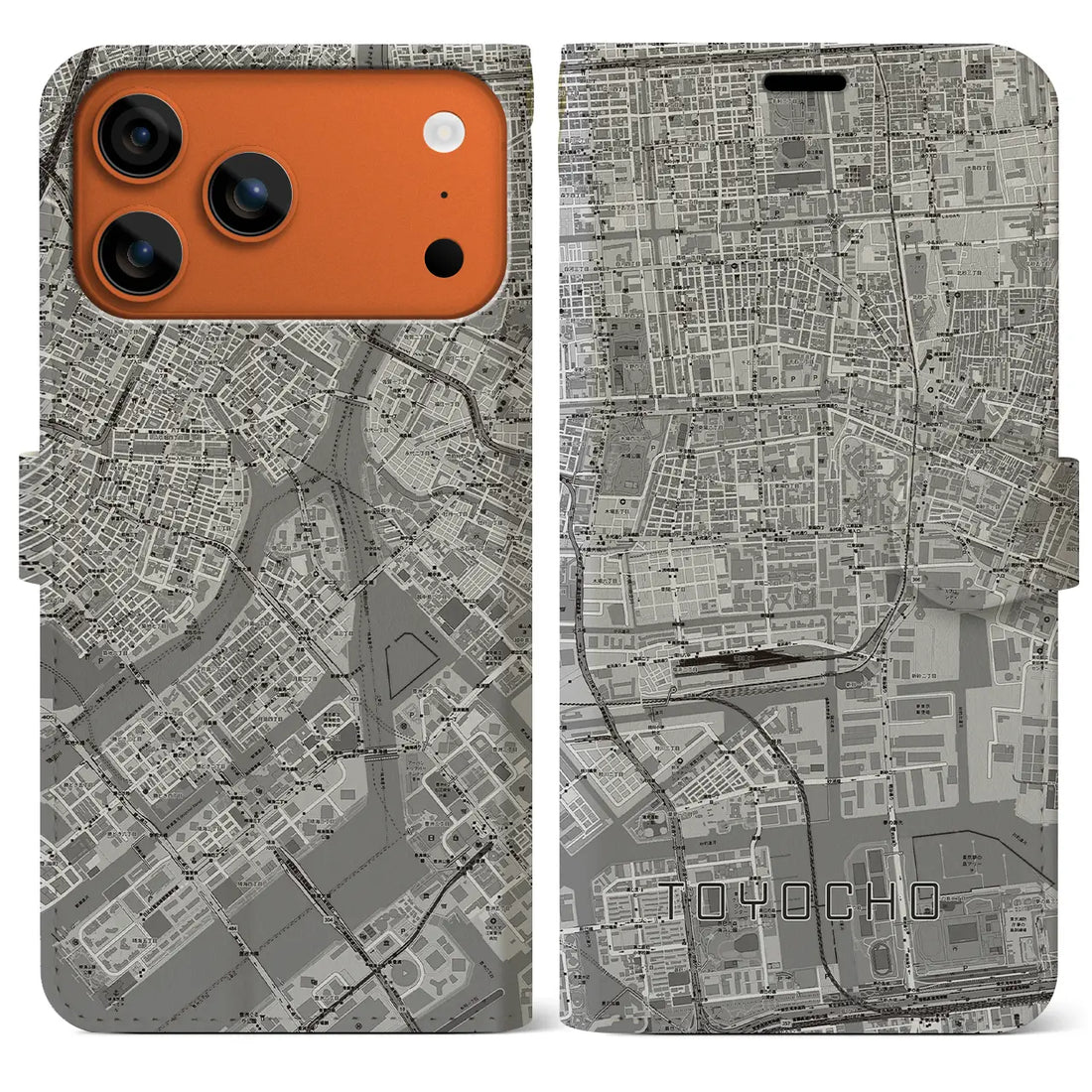 【東陽町(東京都)】地図柄iPhoneケース(手帳タイプ)