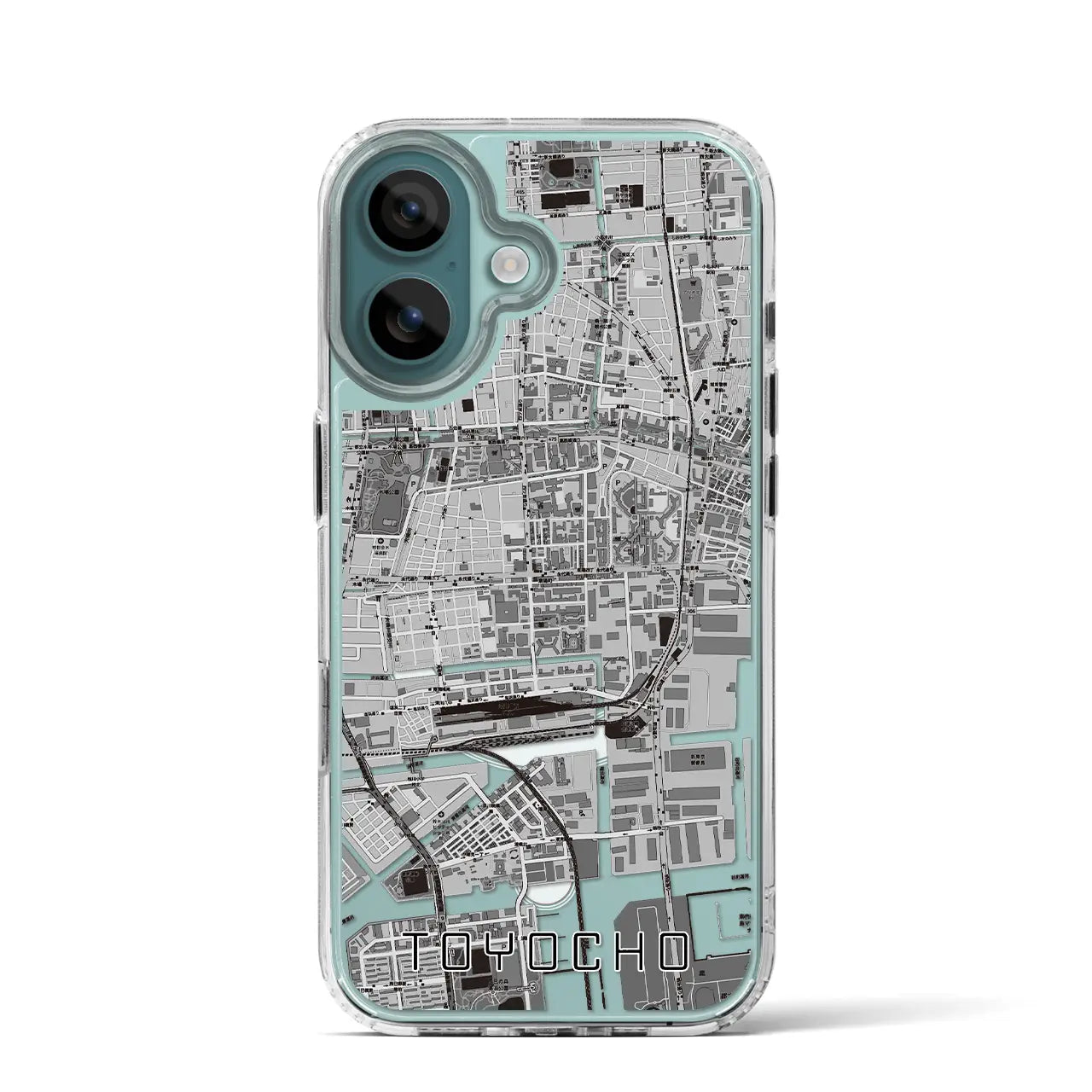 【東陽町(東京都)】地図柄iPhoneケース(MagSafeタイプ)モノトーン・iPhone 16 Pro 用
