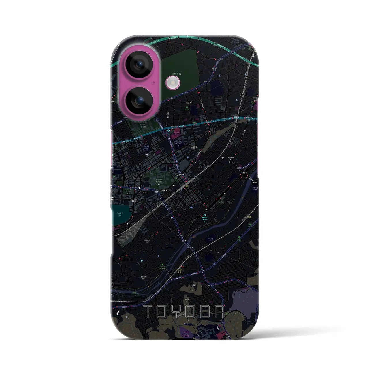 【豊田(東京都)】地図柄iPhoneケース(バックカバータイプ)