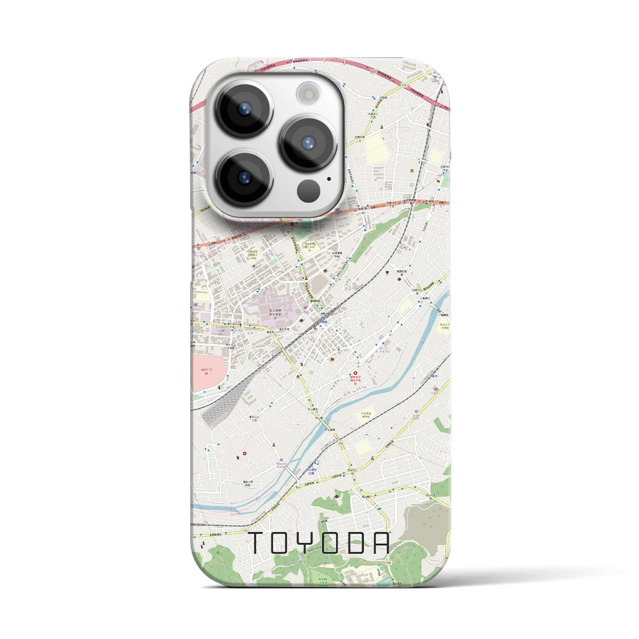 【豊田(東京都)】地図柄iPhoneケース(バックカバータイプ)