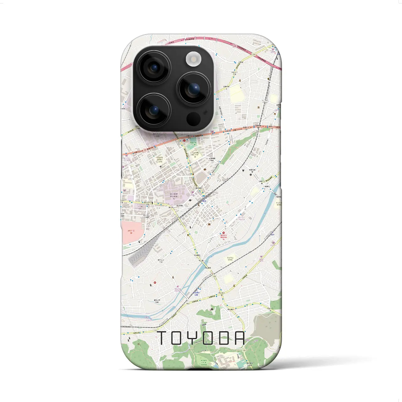 【豊田(東京都)】地図柄iPhoneケース(バックカバータイプ)