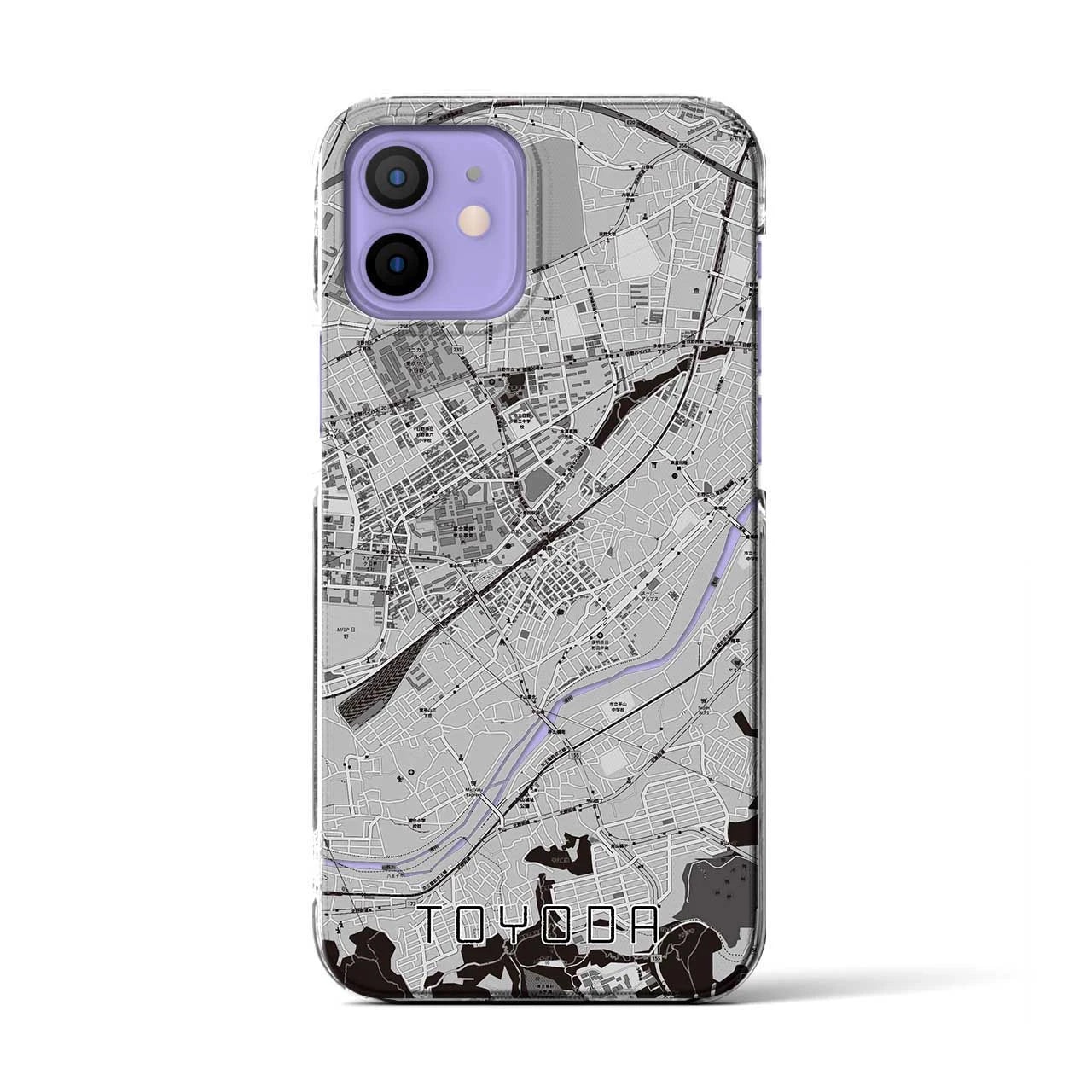 【豊田(東京都)】地図柄iPhoneケース(クリアタイプ)