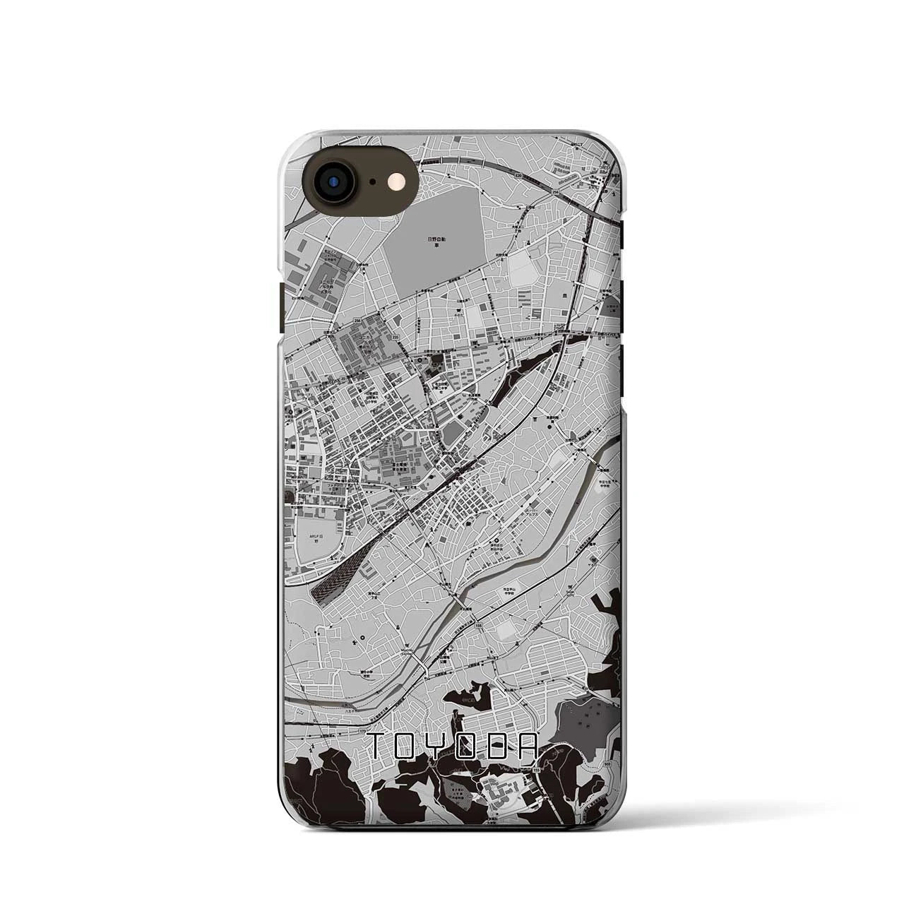 【豊田(東京都)】地図柄iPhoneケース(クリアタイプ)