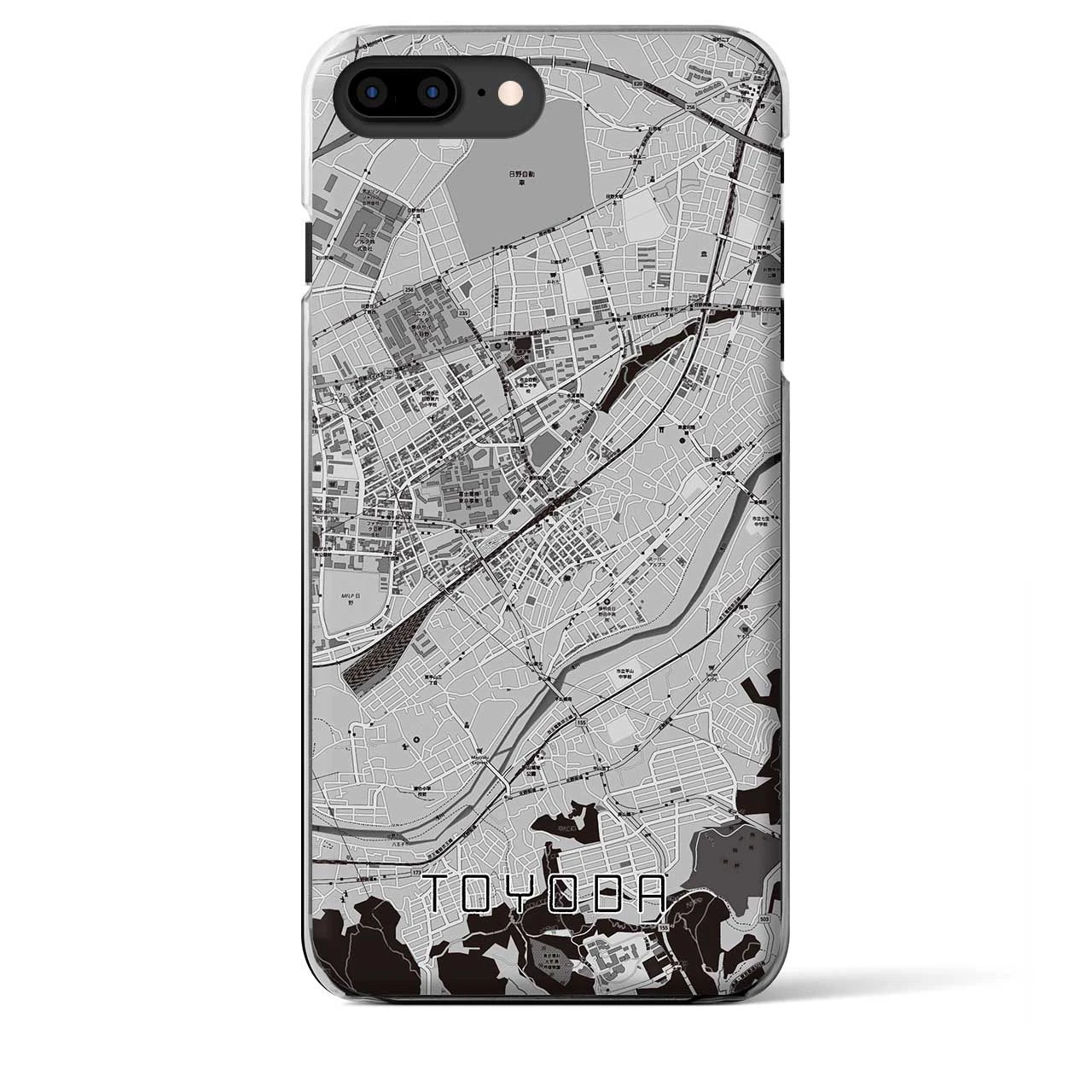【豊田(東京都)】地図柄iPhoneケース(クリアタイプ)