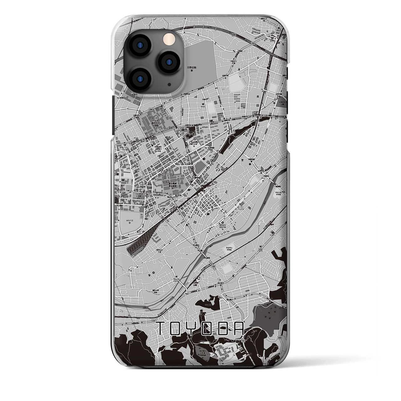 【豊田(東京都)】地図柄iPhoneケース(クリアタイプ)