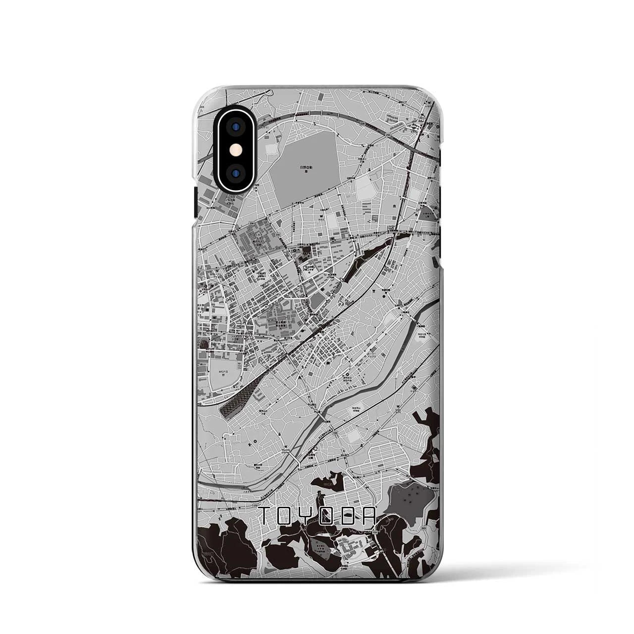 【豊田(東京都)】地図柄iPhoneケース(クリアタイプ)