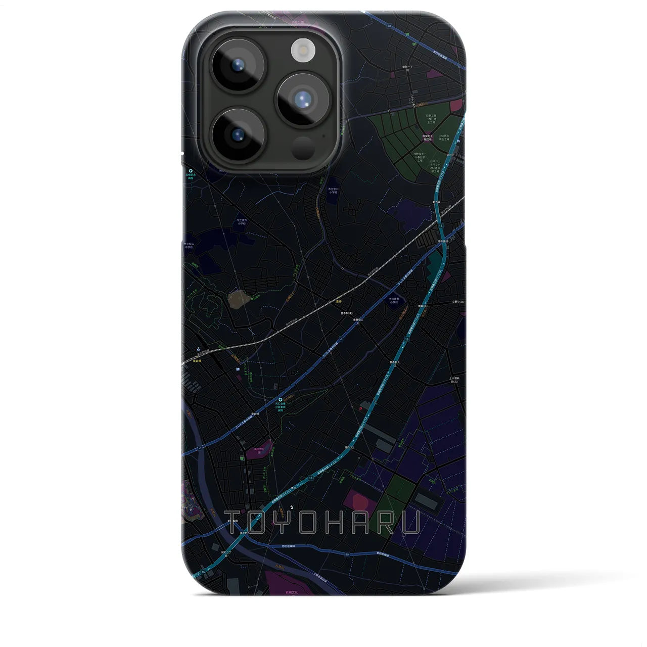 【豊春(埼玉県)】地図柄iPhoneケース(バックカバータイプ)