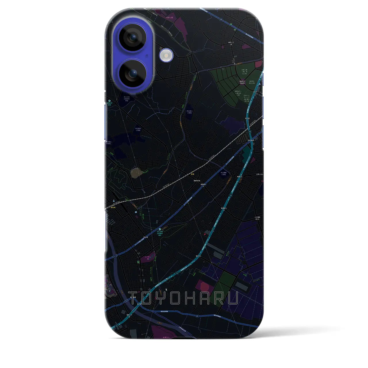 【豊春(埼玉県)】地図柄iPhoneケース(バックカバータイプ)