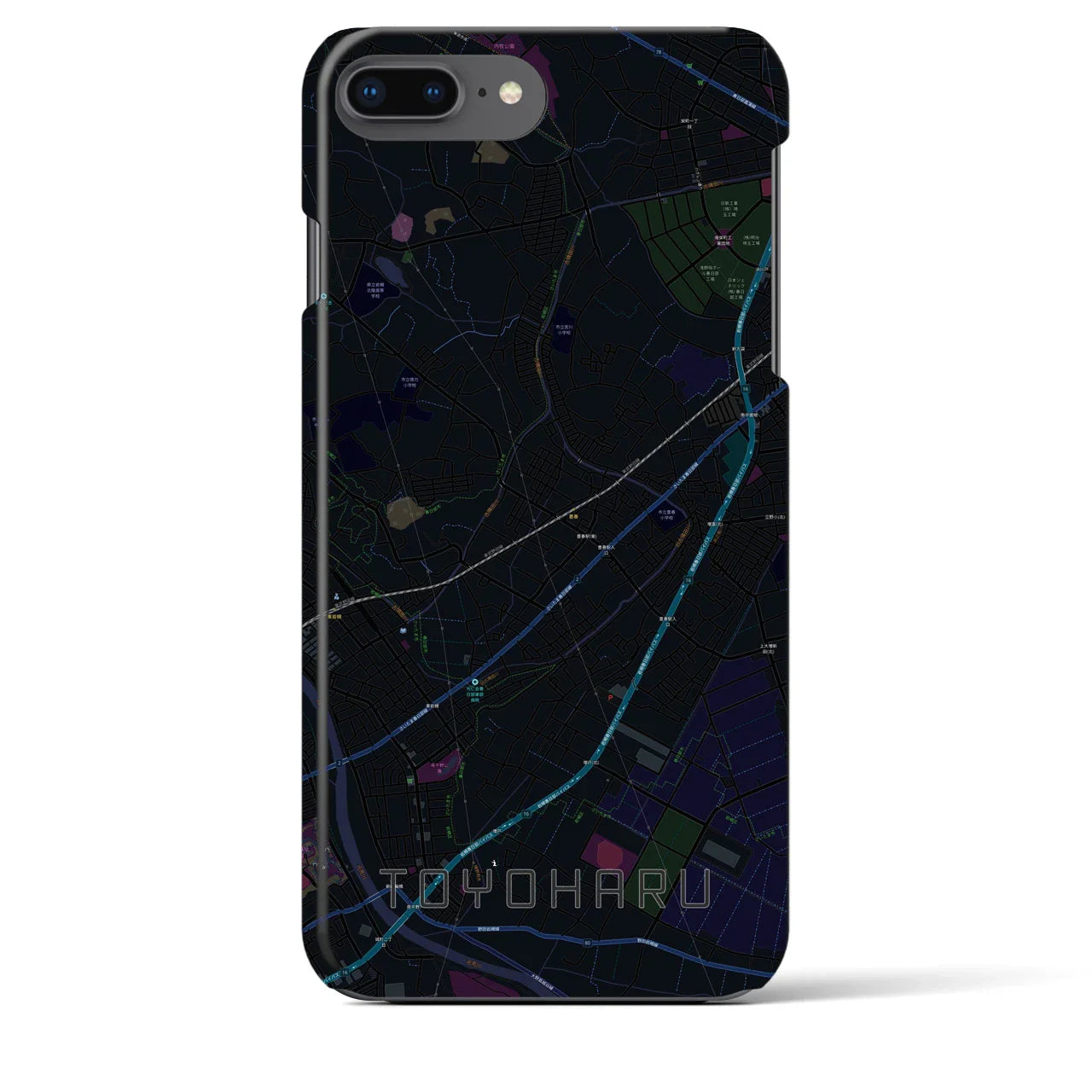 【豊春(埼玉県)】地図柄iPhoneケース(バックカバータイプ)