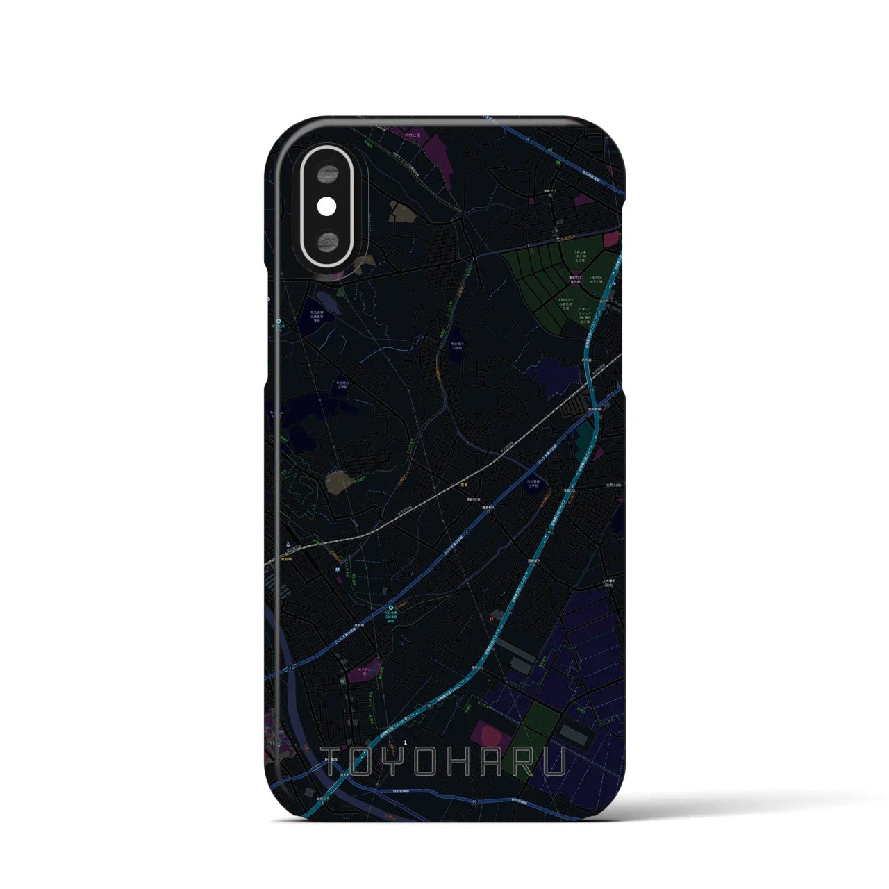 【豊春(埼玉県)】地図柄iPhoneケース(バックカバータイプ)