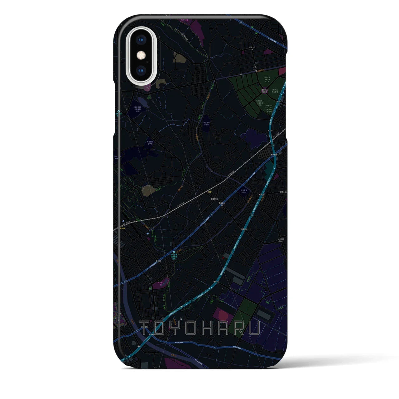 【豊春(埼玉県)】地図柄iPhoneケース(バックカバータイプ)