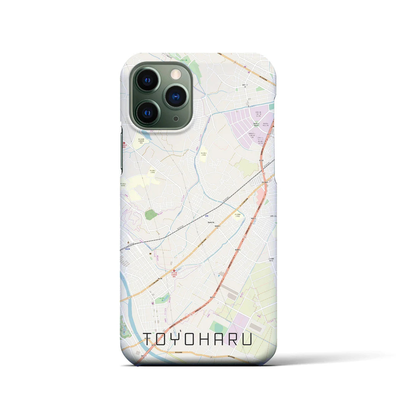 【豊春(埼玉県)】地図柄iPhoneケース(バックカバータイプ)