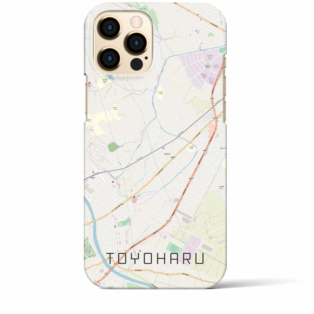 【豊春(埼玉県)】地図柄iPhoneケース(バックカバータイプ)
