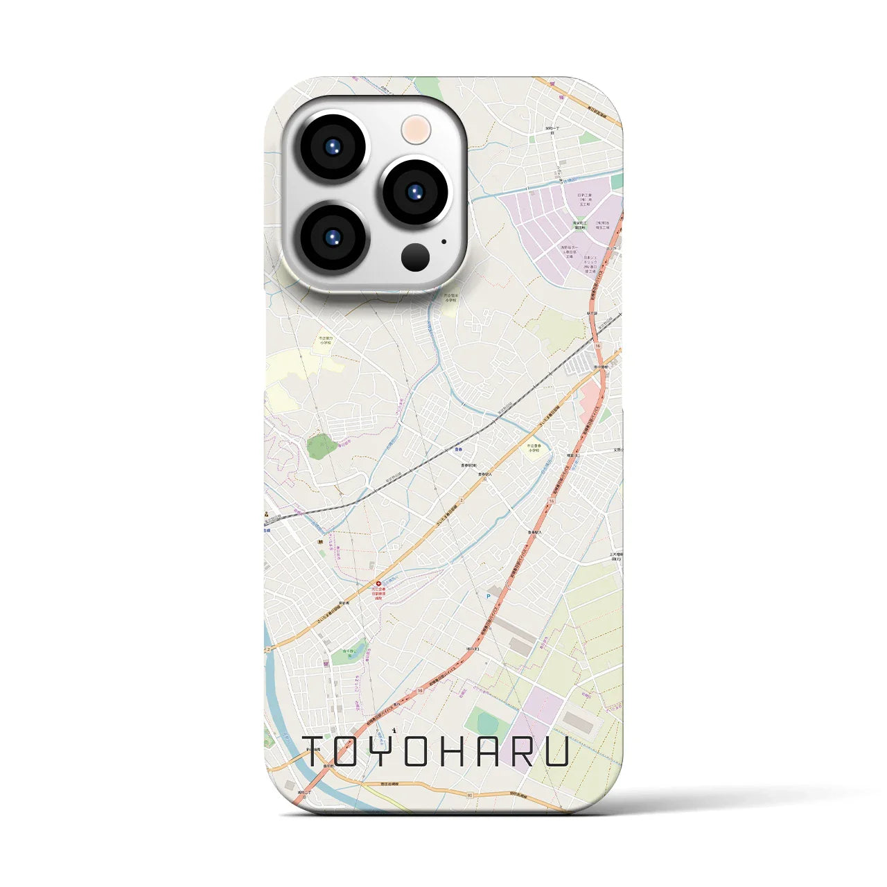 【豊春(埼玉県)】地図柄iPhoneケース(バックカバータイプ)