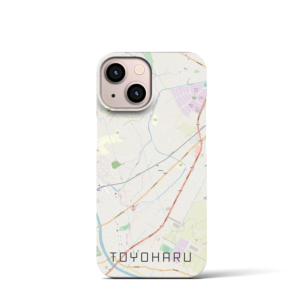 【豊春(埼玉県)】地図柄iPhoneケース(バックカバータイプ)