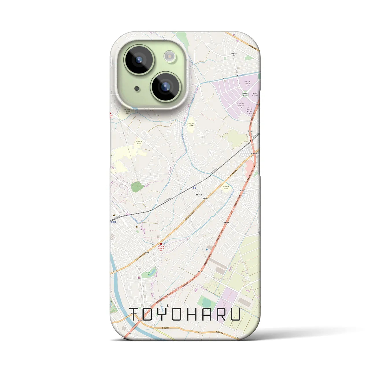 【豊春(埼玉県)】地図柄iPhoneケース(バックカバータイプ)