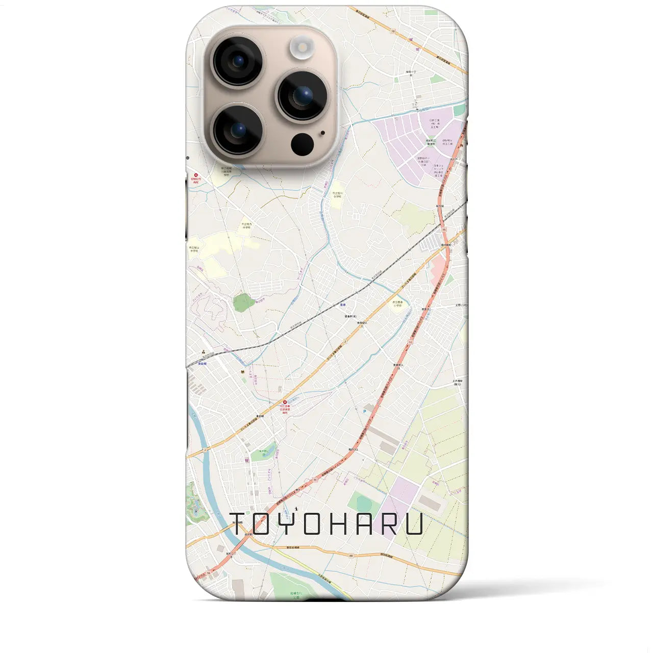 【豊春(埼玉県)】地図柄iPhoneケース(バックカバータイプ)