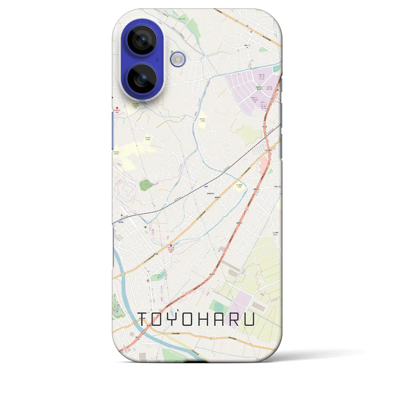 【豊春(埼玉県)】地図柄iPhoneケース(バックカバータイプ)ナチュラル・iPhone 16 Pro Max 用