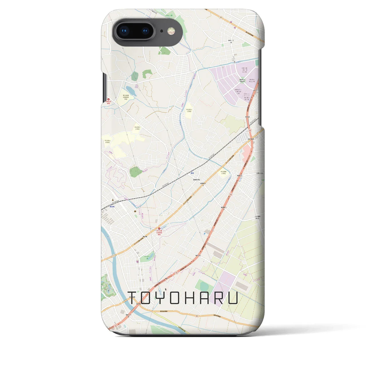 【豊春(埼玉県)】地図柄iPhoneケース(バックカバータイプ)