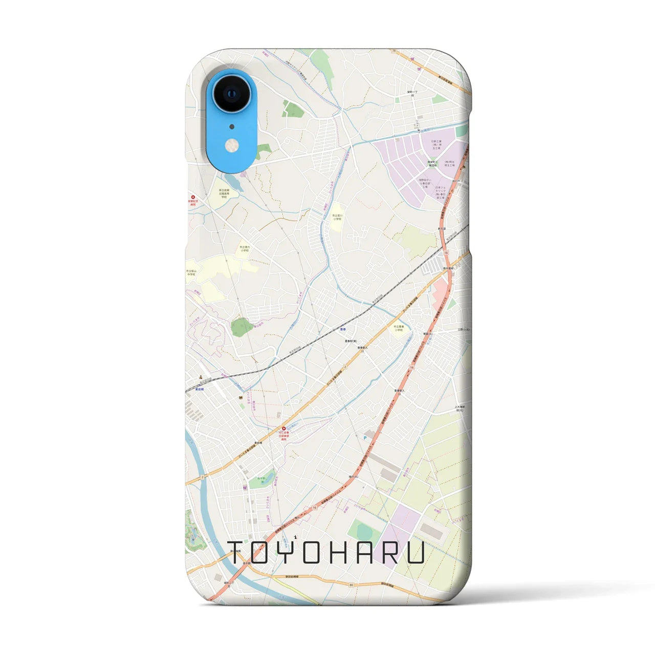 【豊春(埼玉県)】地図柄iPhoneケース(バックカバータイプ)
