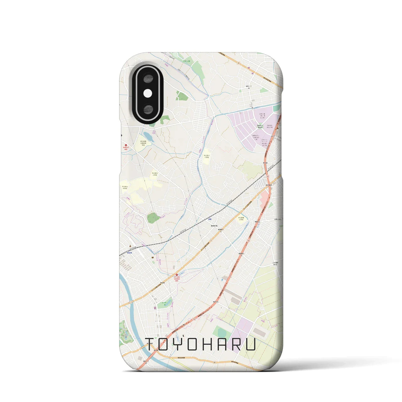 【豊春(埼玉県)】地図柄iPhoneケース(バックカバータイプ)
