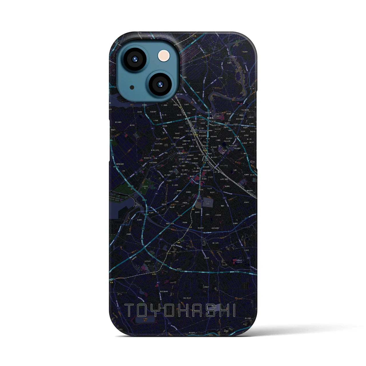 【豊橋(愛知県)】地図柄iPhoneケース(バックカバータイプ)