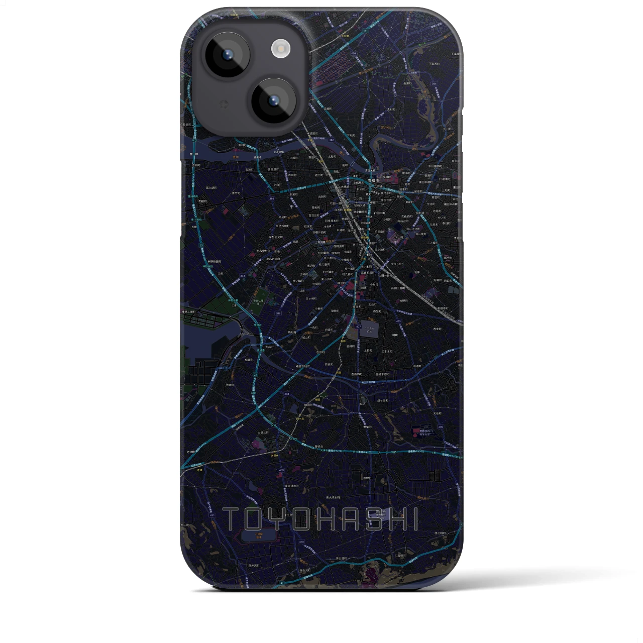 【豊橋(愛知県)】地図柄iPhoneケース(バックカバータイプ)