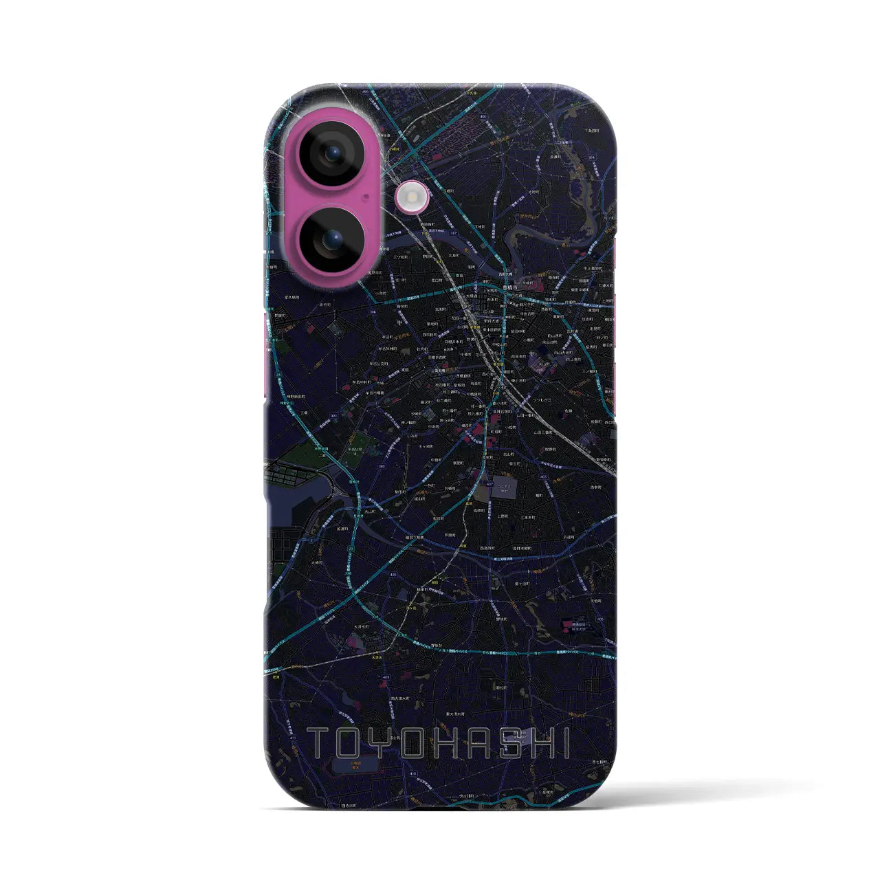 【豊橋(愛知県)】地図柄iPhoneケース(バックカバータイプ)