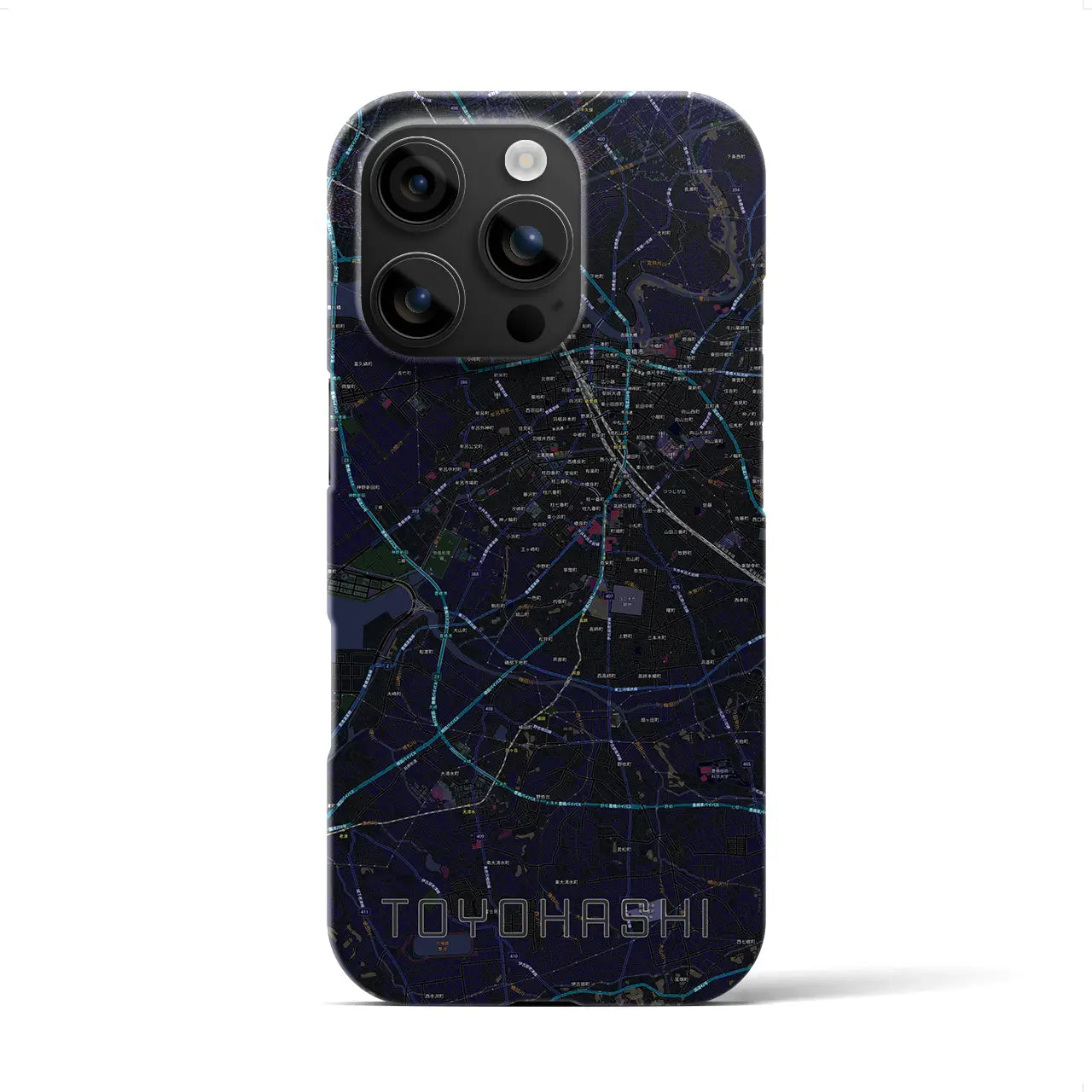 【豊橋(愛知県)】地図柄iPhoneケース(バックカバータイプ)