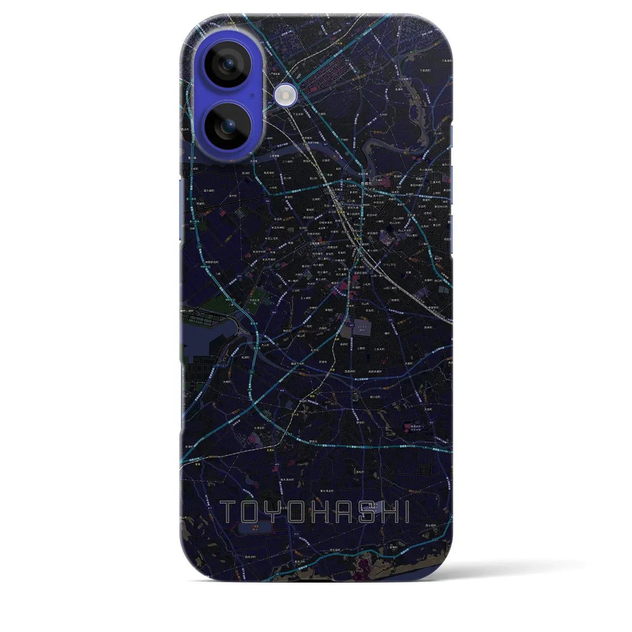 【豊橋(愛知県)】地図柄iPhoneケース(バックカバータイプ)
