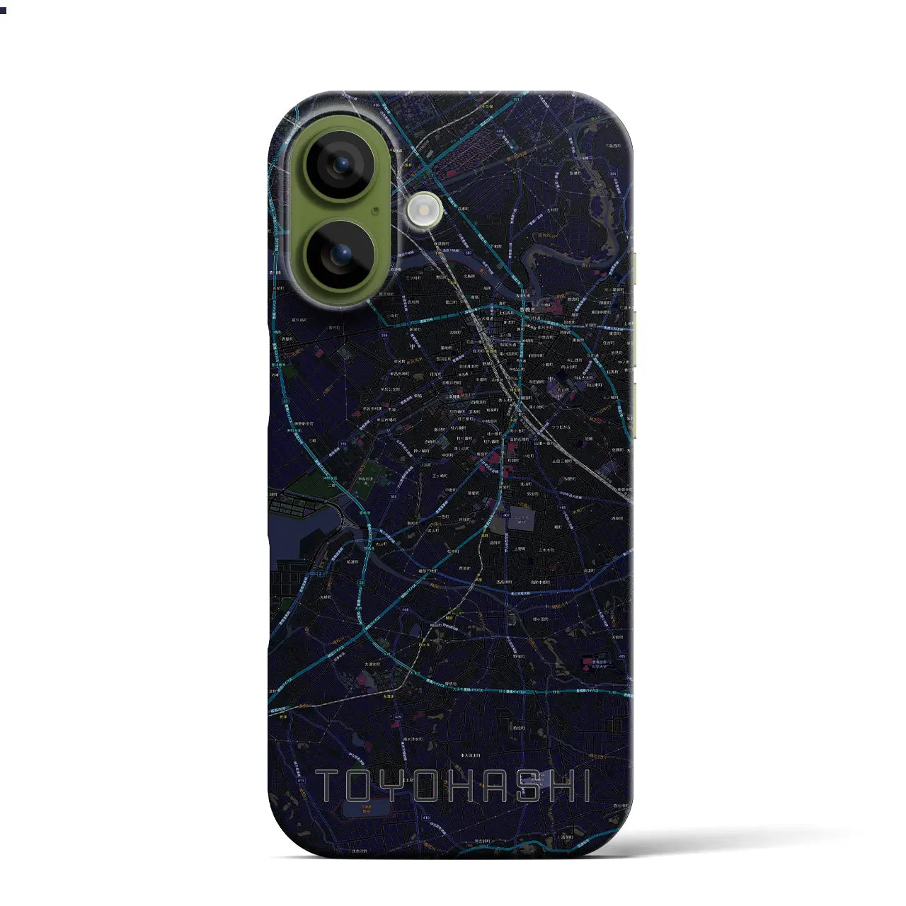 【豊橋(愛知県)】地図柄iPhoneケース(バックカバータイプ)