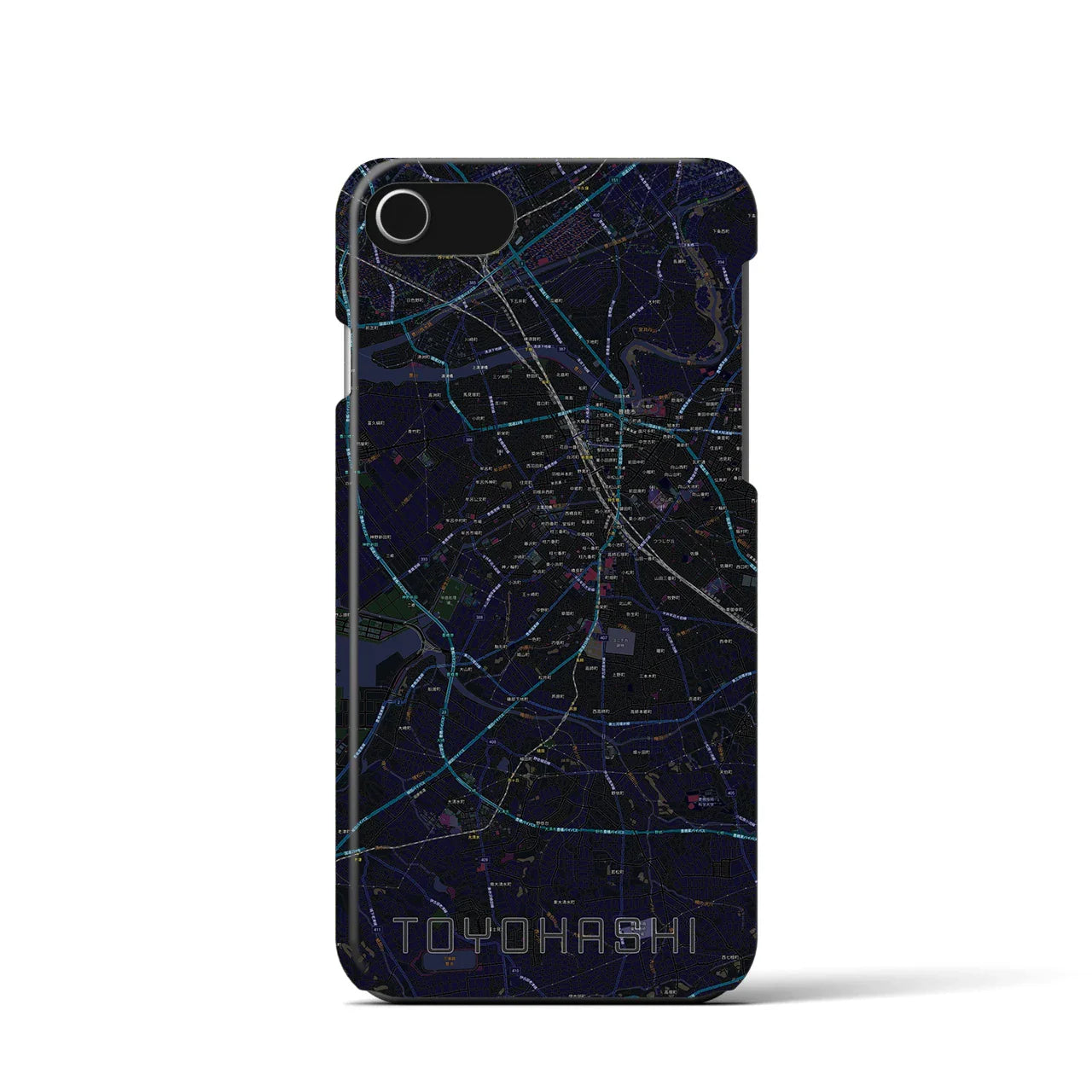 【豊橋(愛知県)】地図柄iPhoneケース(バックカバータイプ)