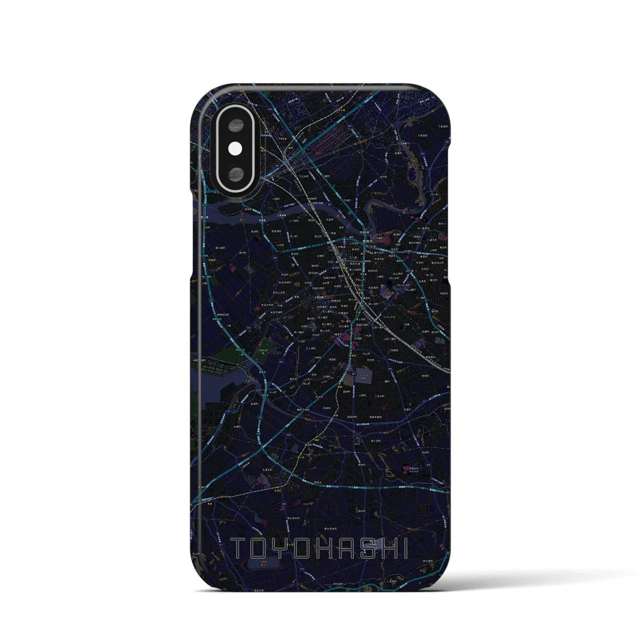 【豊橋(愛知県)】地図柄iPhoneケース(バックカバータイプ)
