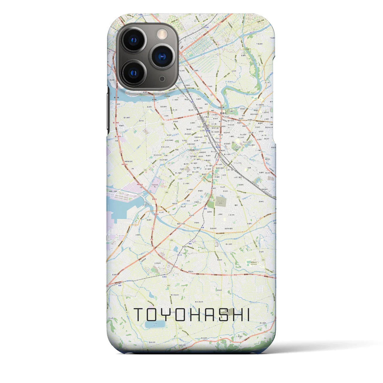 【豊橋(愛知県)】地図柄iPhoneケース(バックカバータイプ)