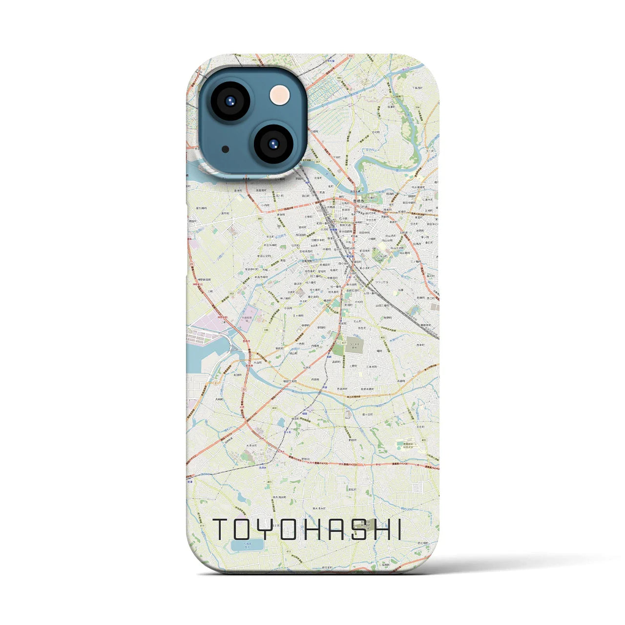 【豊橋(愛知県)】地図柄iPhoneケース(バックカバータイプ)