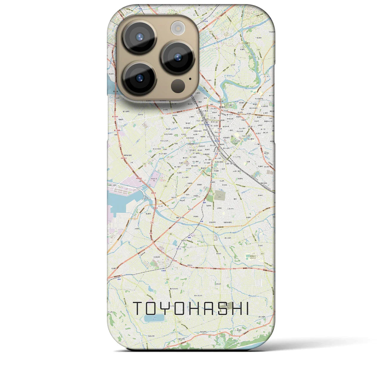 【豊橋(愛知県)】地図柄iPhoneケース(バックカバータイプ)